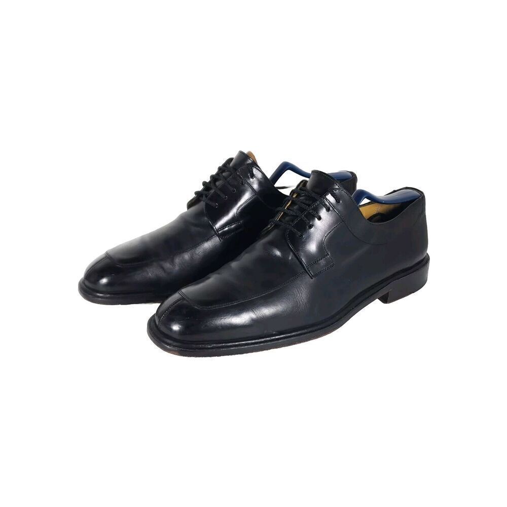 Mezlan Men’s Fiore US10M Black Leather Split Toe Derby Dress Shoes Made In Spain